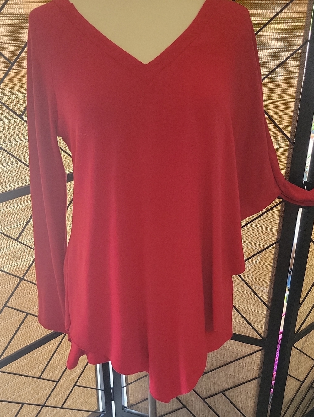 NWOT Soft Surroundings Red V-Neck Tunic Top